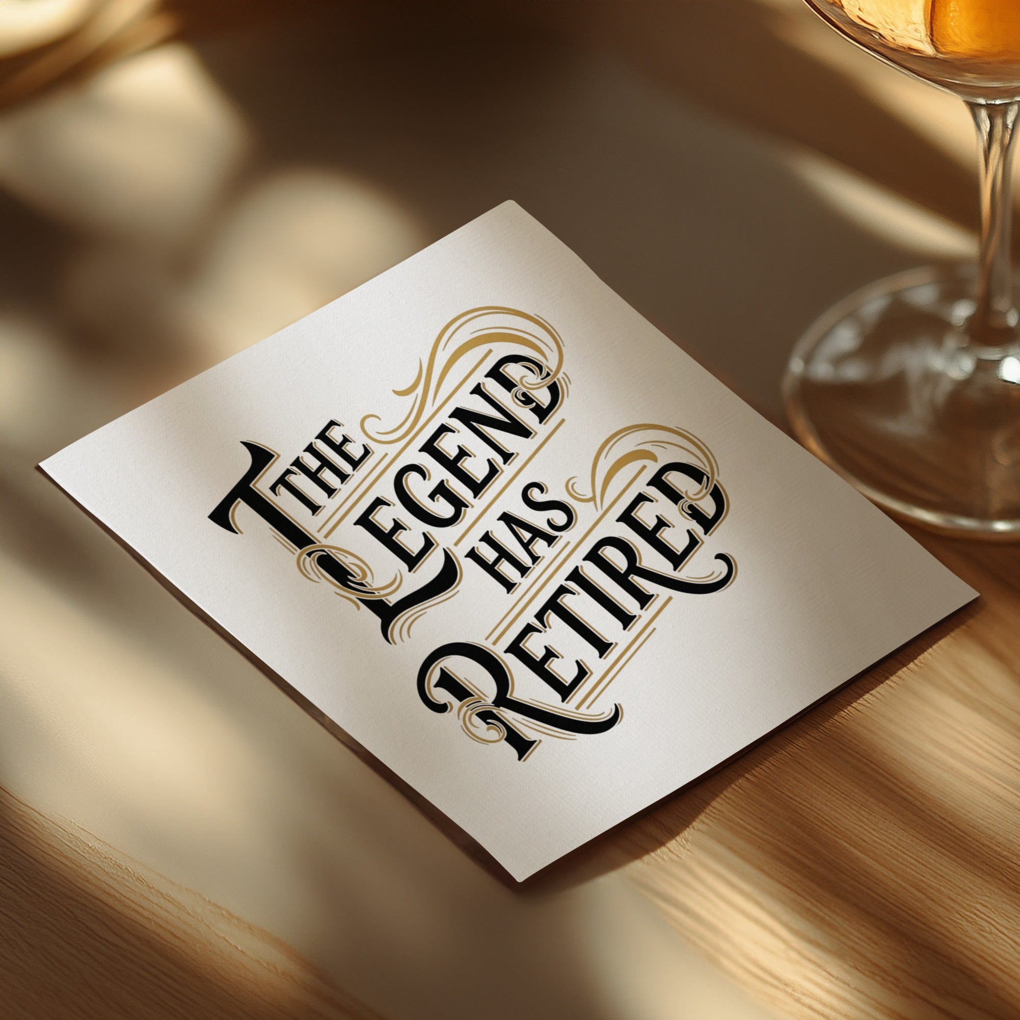 The Legend Has Retired Napkin, Retirement Party Decor, Farewell Napkins, Retirement Celebration, Retirement Gift, Retirement Theme