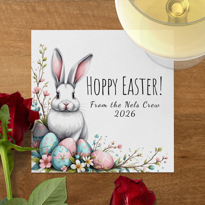 Hoppy Easter Napkins – Bunny & Easter Egg Design – Custom Spring Celebration Napkins