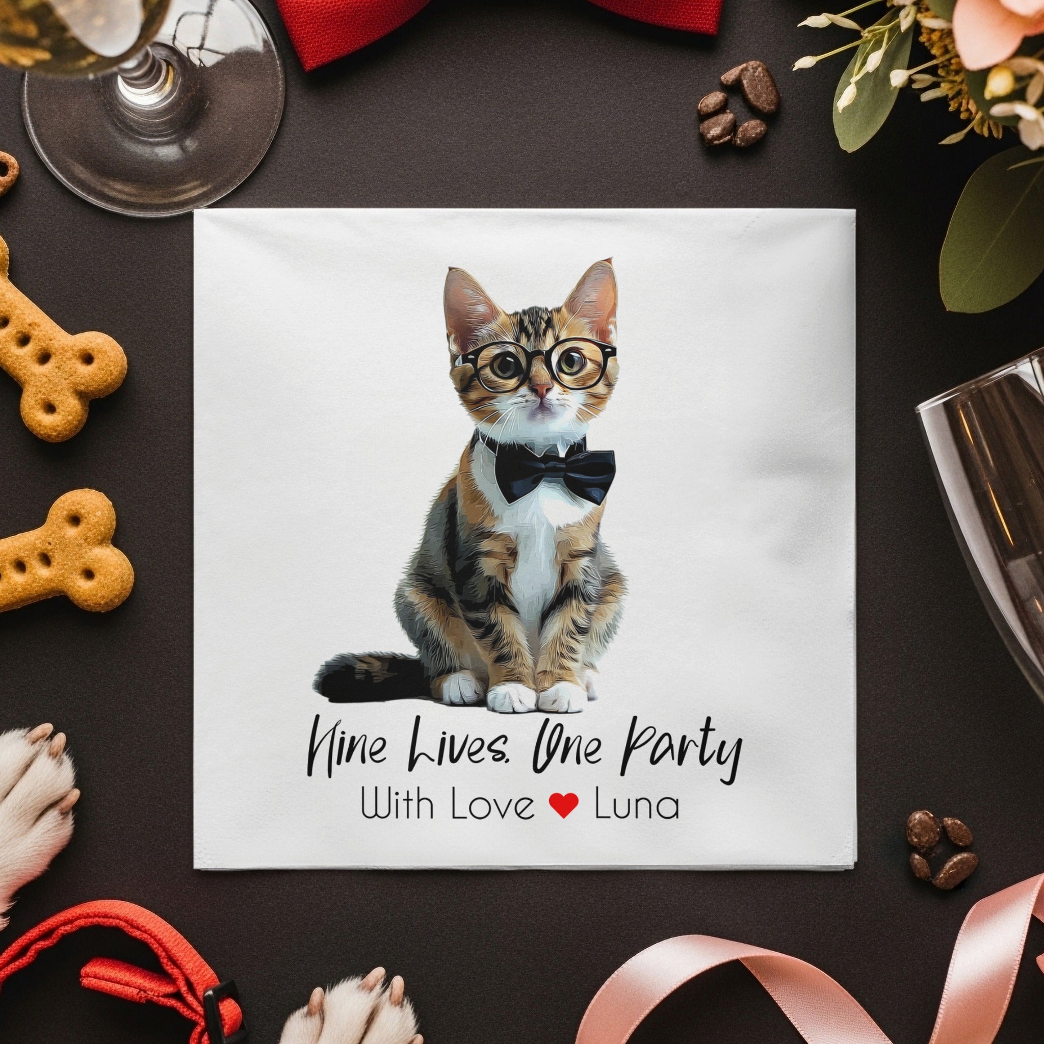 Cat Napkins, Funny Cat Napkins, Party Napkins, Kitten Napkins, Cute Cat Napkins, Animal Napkins, Pet Napkins, Whimsical Napkins