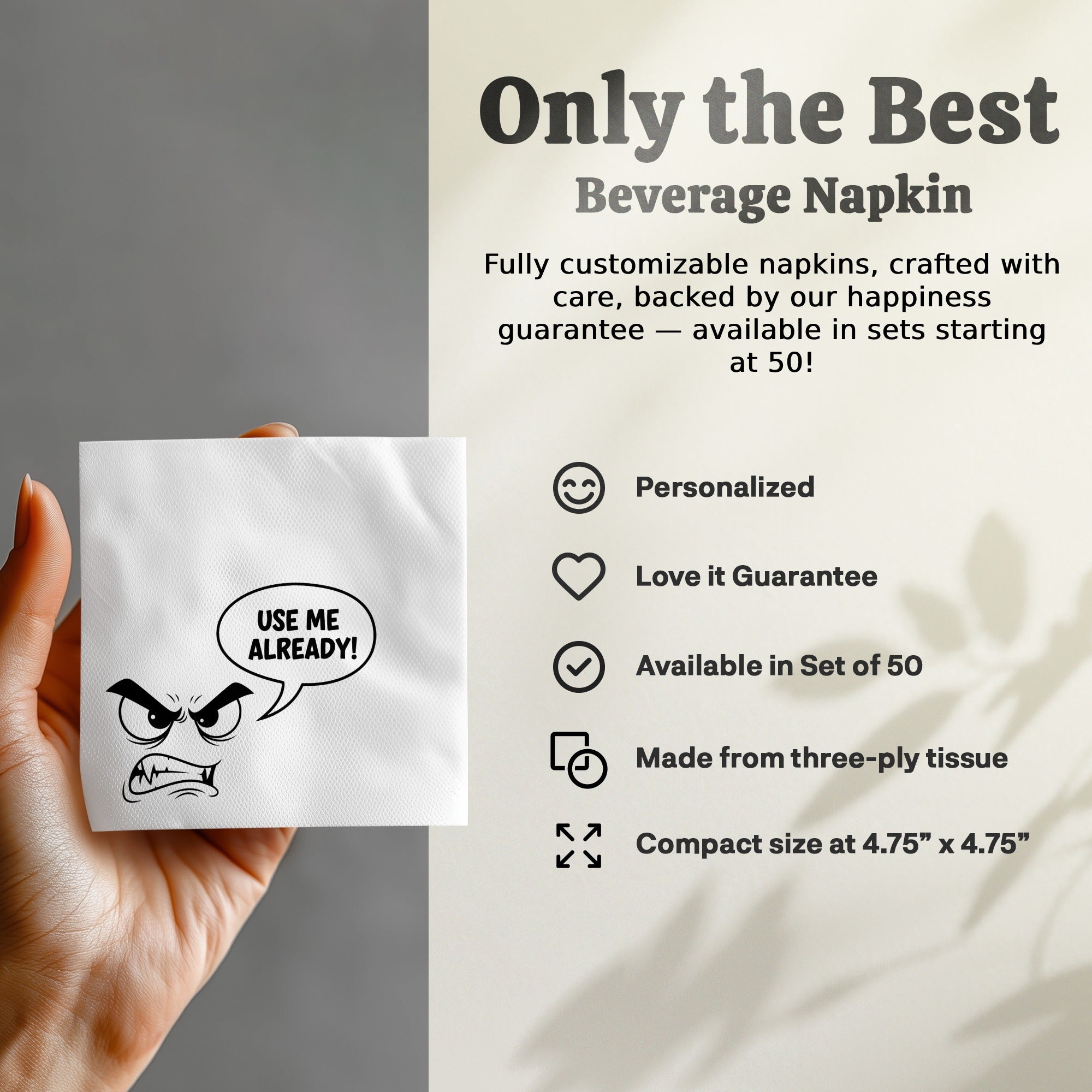 Use Me Already Napkins, Funny Kitchen Decor, Reusable Cloth Napkins, Humorous Hostess Gift, Dinner Party Napkins, Quirky Table Setting