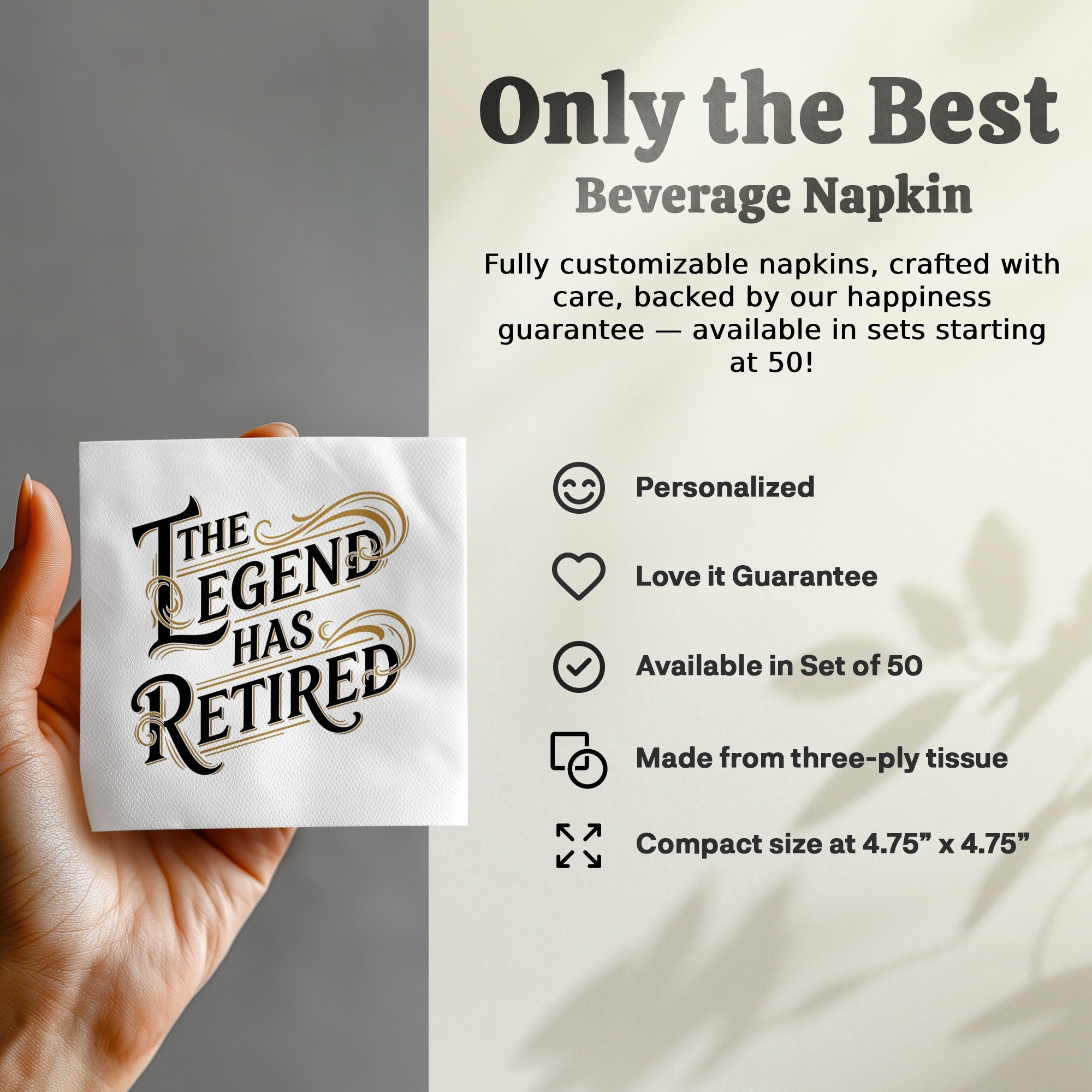 The Legend Has Retired Napkin, Retirement Party Decor, Farewell Napkins, Retirement Celebration, Retirement Gift, Retirement Theme