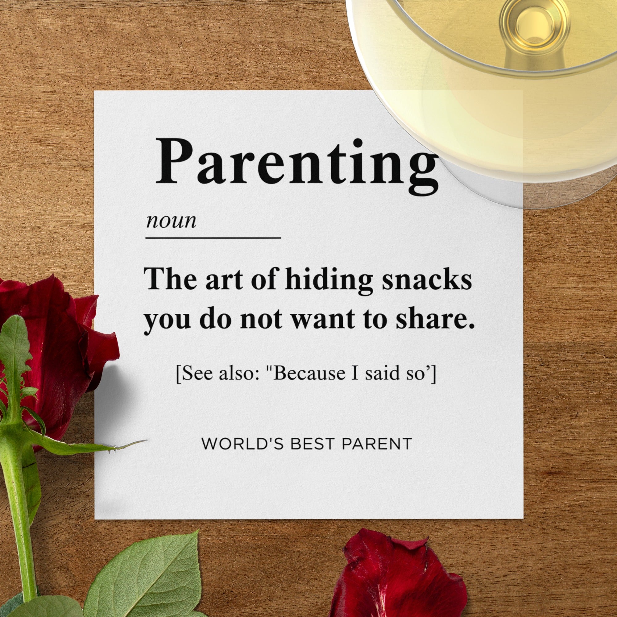 Parenting Definition Napkin, Funny Mom Dad Napkins, World's Best Parent Napkins, Hide Snacks Napkin, Parent Humor Gift, Unique Napkin