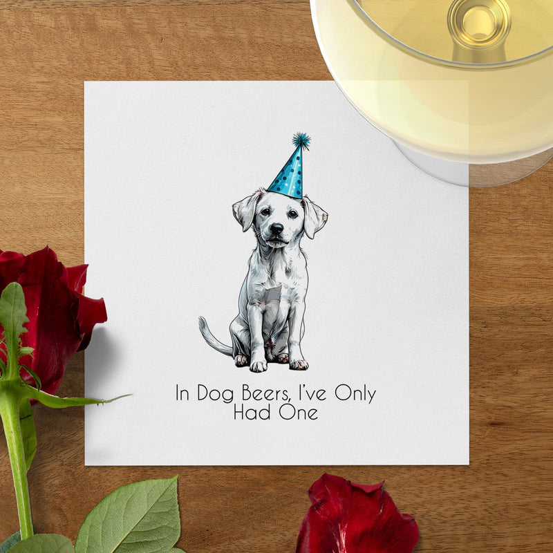 Party Dog Napkin, Cute Puppy Napkins, Birthday Labrador Napkin, Pet Lover Gift, Animal Art Napkins, Dog Portrait, Festive Napkins
