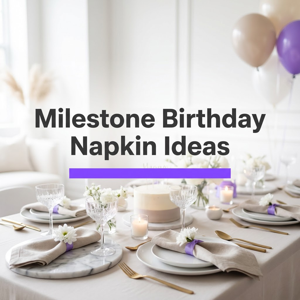 Milestone Birthday Napkin Ideas