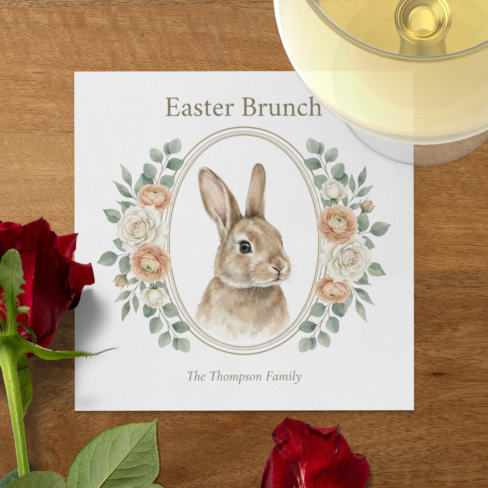Personalized Easter Cocktail Napkins – Easter Brunch
