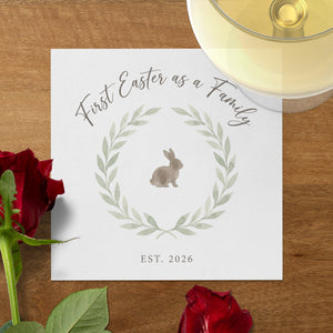 Personalized Easter Beverage Napkins – First Easter as a Family