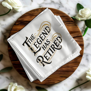 The Legend Has Retired Napkin, Retirement Party Decor, Farewell Napkins, Retirement Celebration, Retirement Gift, Retirement Theme
