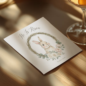 Personalized Easter Beverage Napkins – He Is Risen