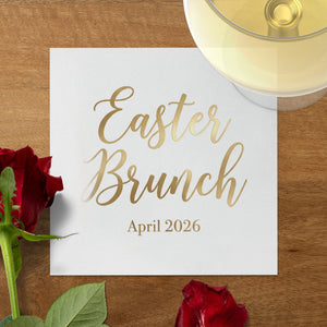 Personalized Easter Beverage Napkins – Easter Brunch