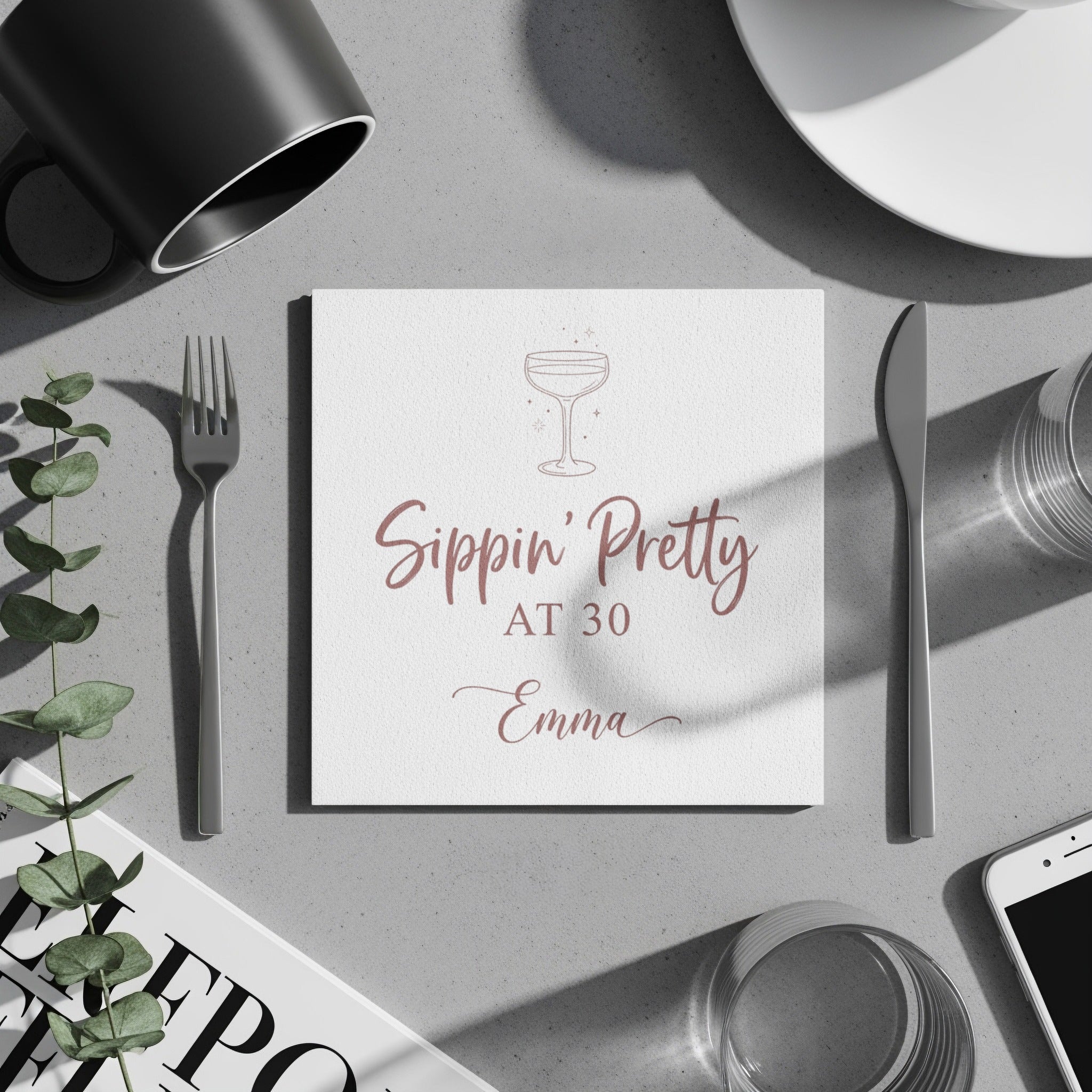 Drink Themed Party Birthday Cocktail Napkins