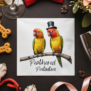 Sun Conure Napkin, Bird Napkin, Parrot Napkin, Party Napkin, Tropical Decor, Feathered Festivities, Whimsical Napkin, Fun Napkin