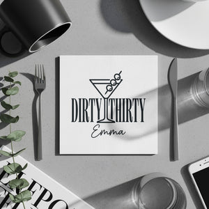 Cocktail Name and Age Birthday Cocktail Napkins