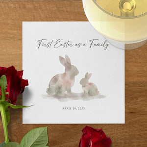 Personalized Easter Cocktail Napkins – First Easter as a Family