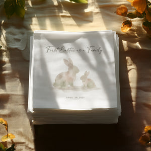 Personalized Easter Cocktail Napkins – First Easter as a Family