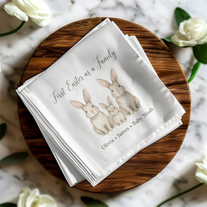 Personalized Easter Beverage Napkins – First Easter as a Family
