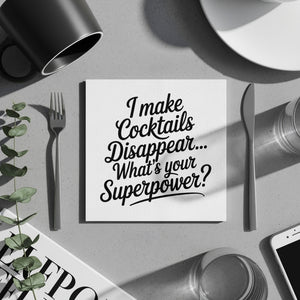 Cocktail Disappear Napkins, Funny Superpower Napkin, Party Napkins, Cocktail Hour, Drink Napkins, Bar Napkin, Party Decor, Napkin