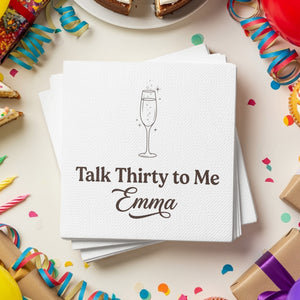 Personalized Birthday Cocktail Napkins