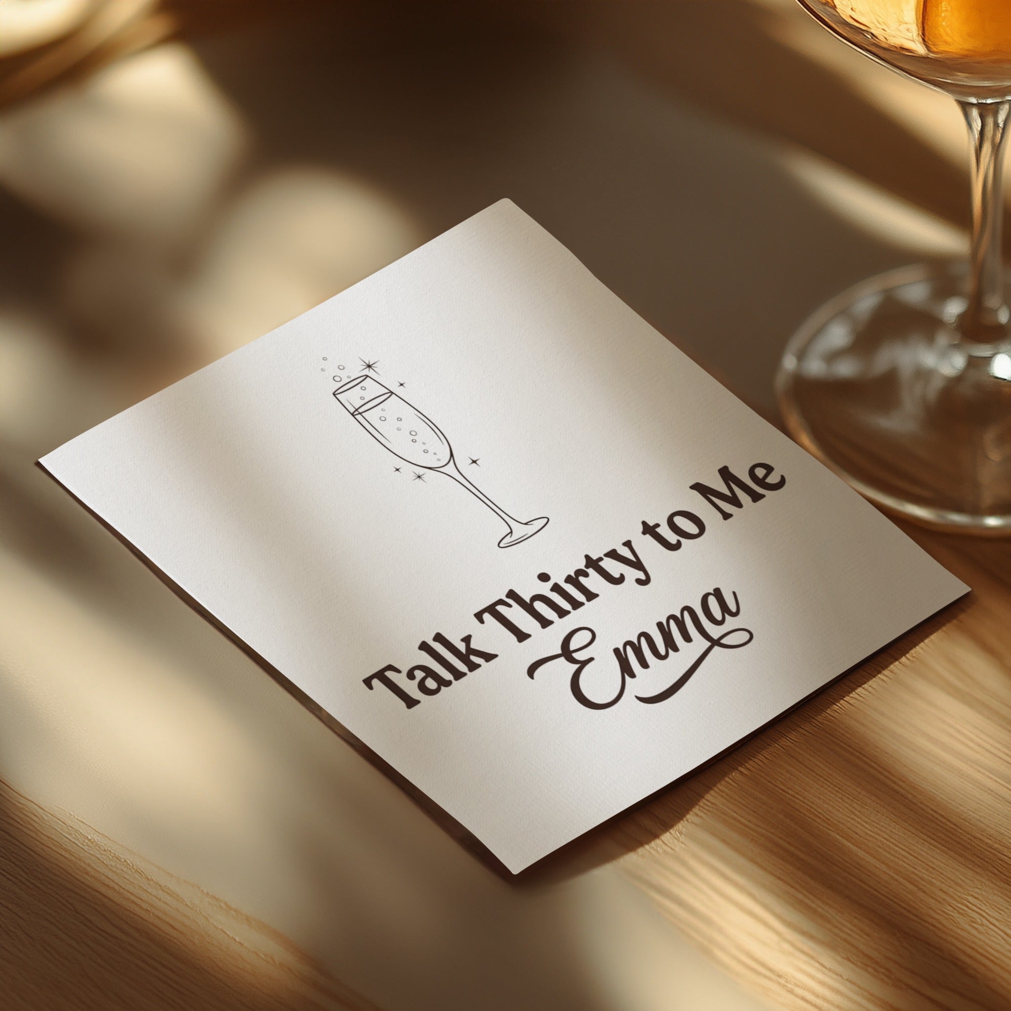 Personalized Birthday Cocktail Napkins