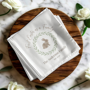 Personalized Easter Cocktail Napkins – First Easter as a Family