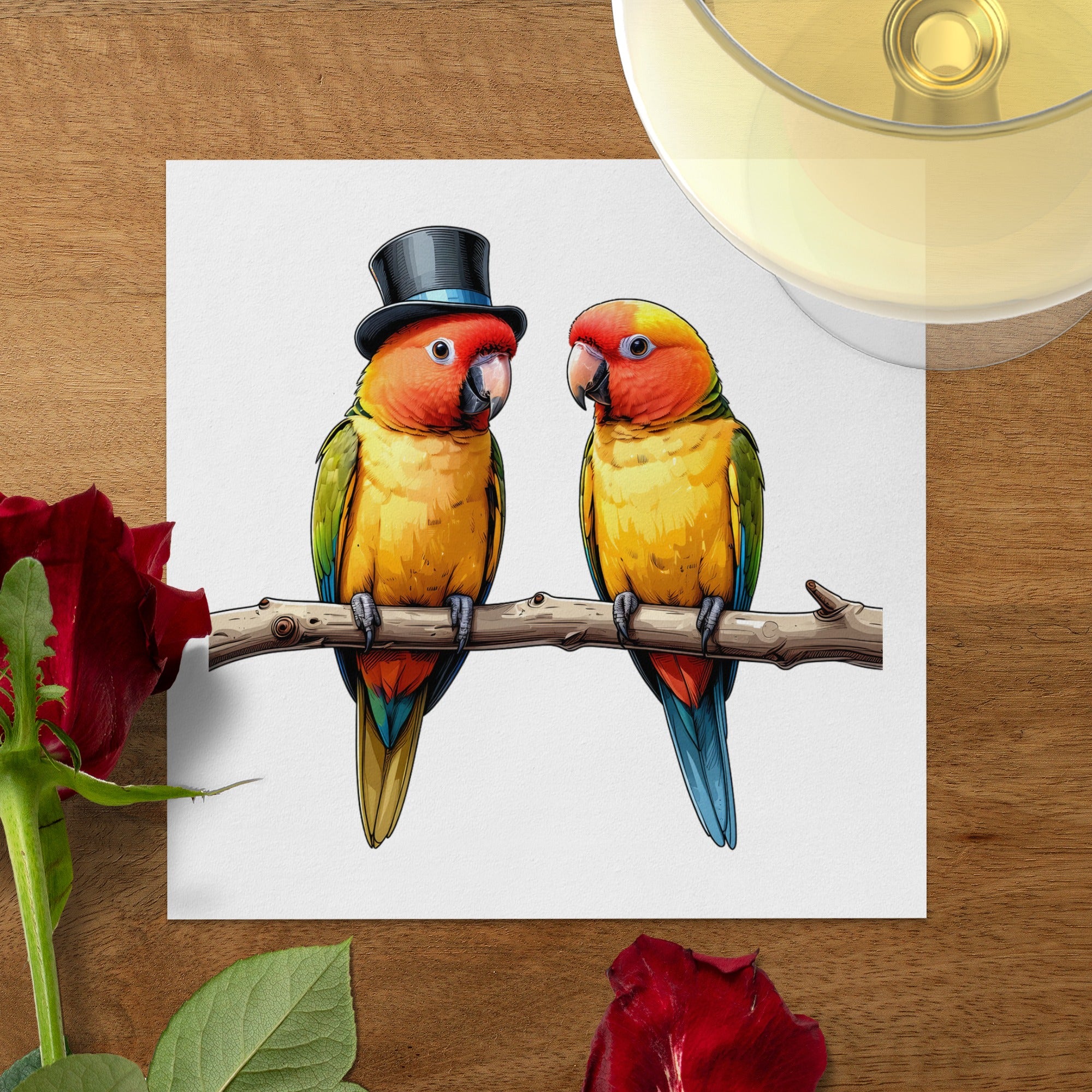 Sun Conure Napkins, Parrot Napkins, Bird Napkins, Funny Napkins, Elegant Napkins, Whimsical Napkins, Party Napkins, Decorative Napkins