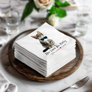 Cat Napkins, Funny Cat Napkins, Party Napkins, Kitten Napkins, Cute Cat Napkins, Animal Napkins, Pet Napkins, Whimsical Napkins