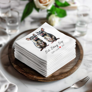 Possum Napkin, Funny Animal Napkin, Cute Possum, Animal Lover Gift, Party Napkin, Quirky Napkin, Table Decor, Birthday Napkin, Home Decor