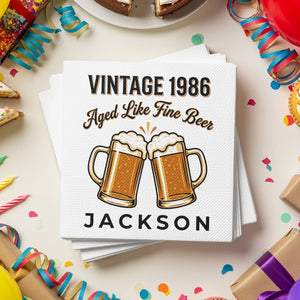 Celebrate Milestones Theme Birthday Cocktail Napkins