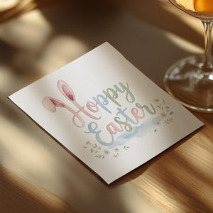 Personalized Easter Beverage Napkins – Bunny & Spring Floral