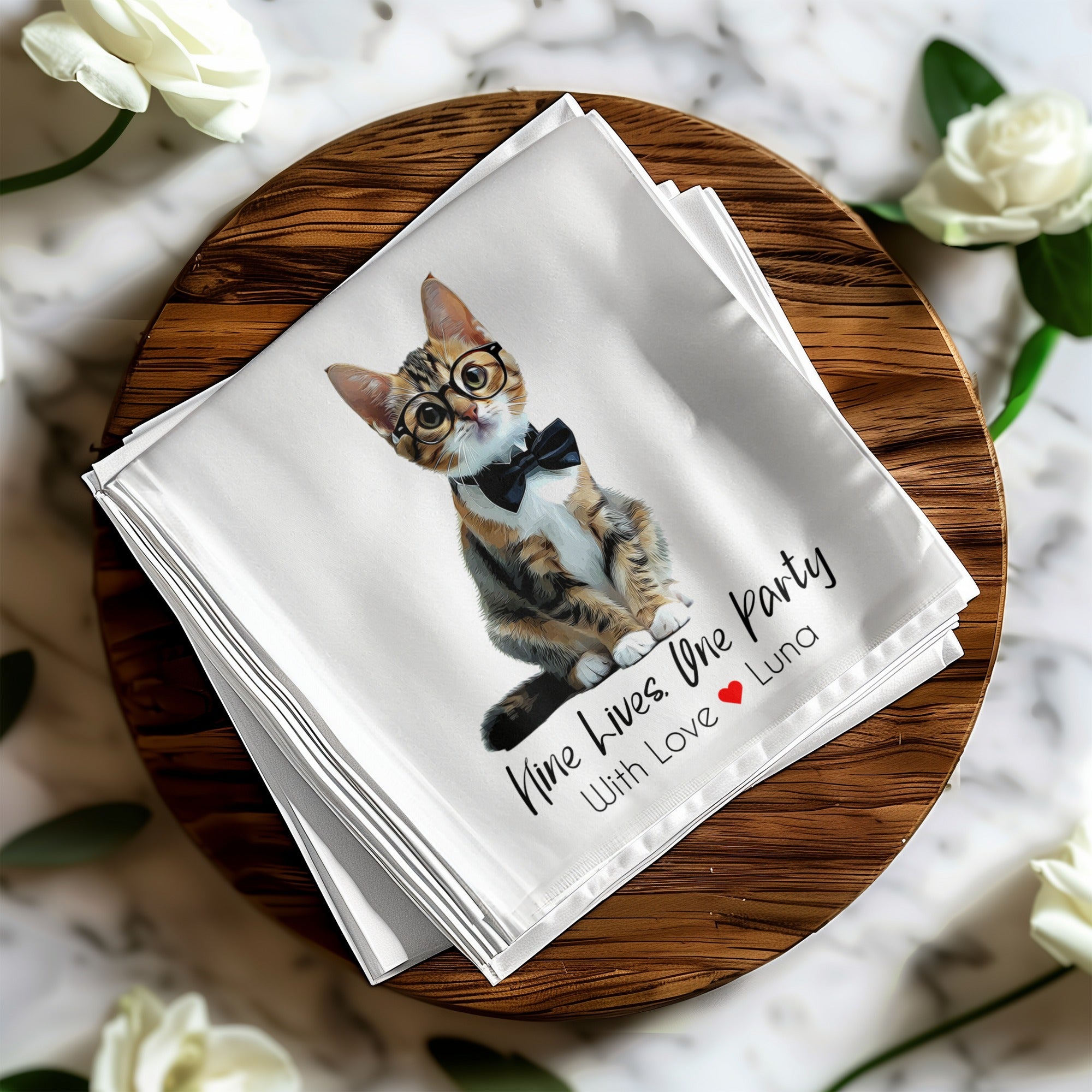 Cat Napkins, Funny Cat Napkins, Party Napkins, Kitten Napkins, Cute Cat Napkins, Animal Napkins, Pet Napkins, Whimsical Napkins