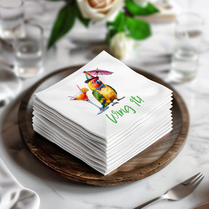 Party Parrot Napkins, Cocktail Bird Napkins, Wing It Beverage Napkins, Fun Party Napkins, Bird Lover Gift, Tropical Napkins, Festive Napkins