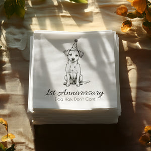 Party Dog Napkin, Cute Puppy Napkin, Dog Lover Gift, Birthday Napkin, Funny Dog Napkin, Animal Napkin, Unique Napkin, Pet Napkin
