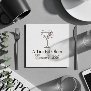 Martini Design Party Birthday Cocktail Napkins