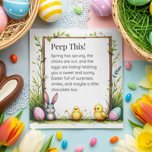 Funny Easter Napkins – Peep This! – Custom Easter Party Napkin with Bunny & Chicks