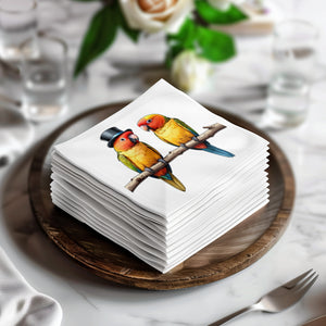 Sun Conure Napkins, Parrot Napkins, Bird Napkins, Funny Napkins, Elegant Napkins, Whimsical Napkins, Party Napkins, Decorative Napkins