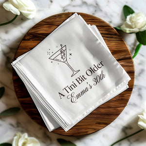 Martini Design Party Birthday Cocktail Napkins