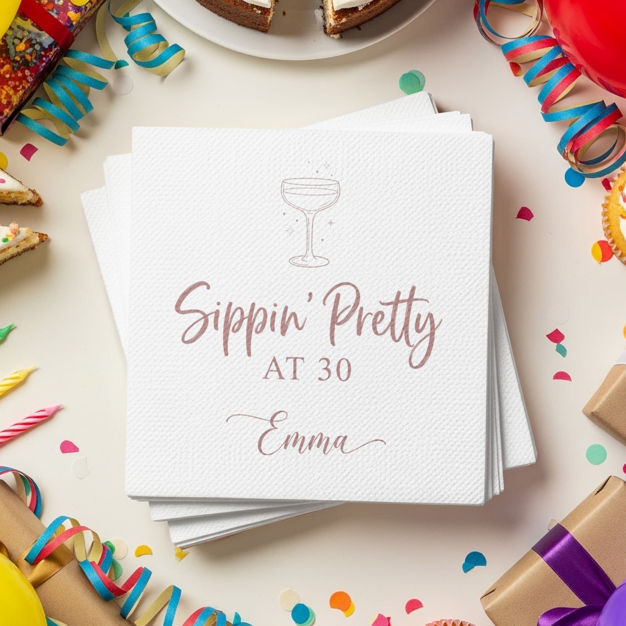 Drink Themed Party Birthday Cocktail Napkins