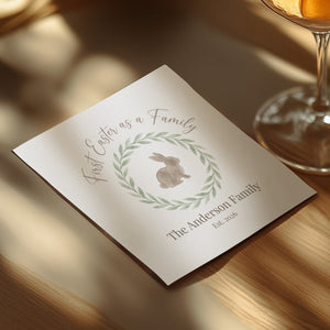 Personalized Easter Cocktail Napkins – First Easter as a Family