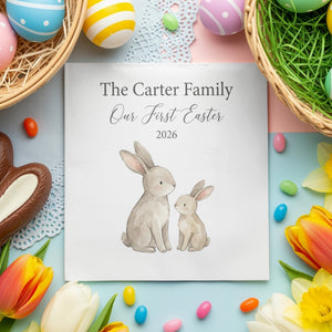 Personalized Easter Beverage Napkins – First Easter as a Family
