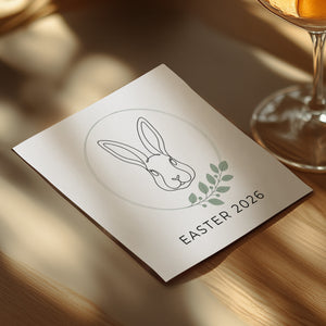 Personalized Easter Cocktail Napkins – Minimal Bunny Line Art