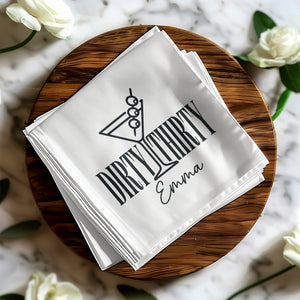 Cocktail Name and Age Birthday Cocktail Napkins