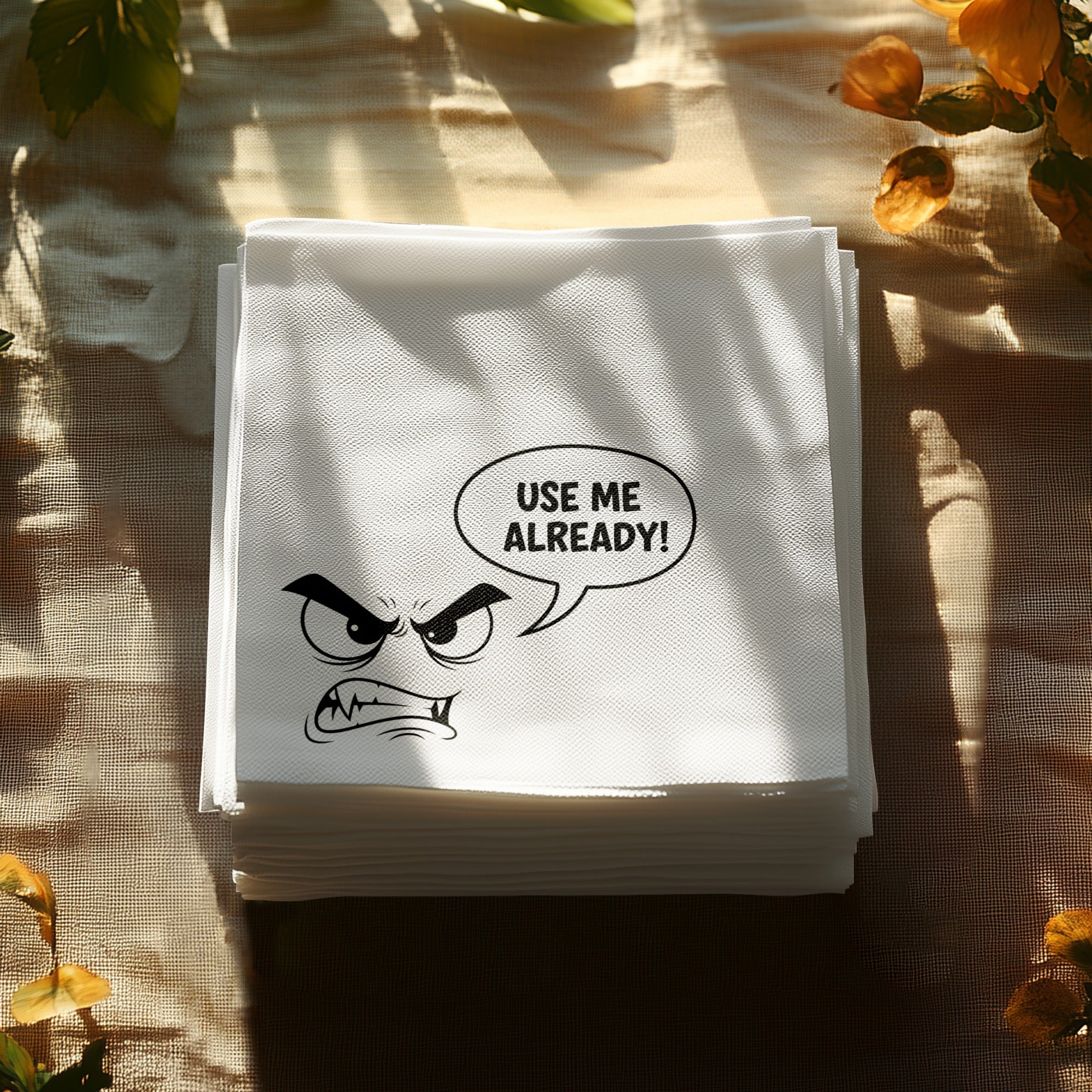Use Me Already Napkins, Funny Kitchen Decor, Reusable Cloth Napkins, Humorous Hostess Gift, Dinner Party Napkins, Quirky Table Setting
