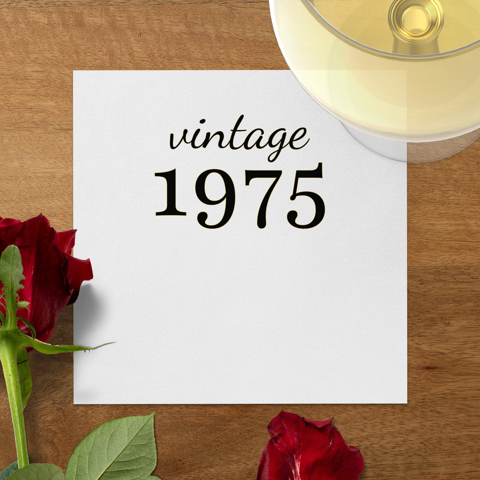 Personalized Vintage Birthday Napkins – Custom Year Birthday Party Napkin – Retro Milestone Celebration Décor