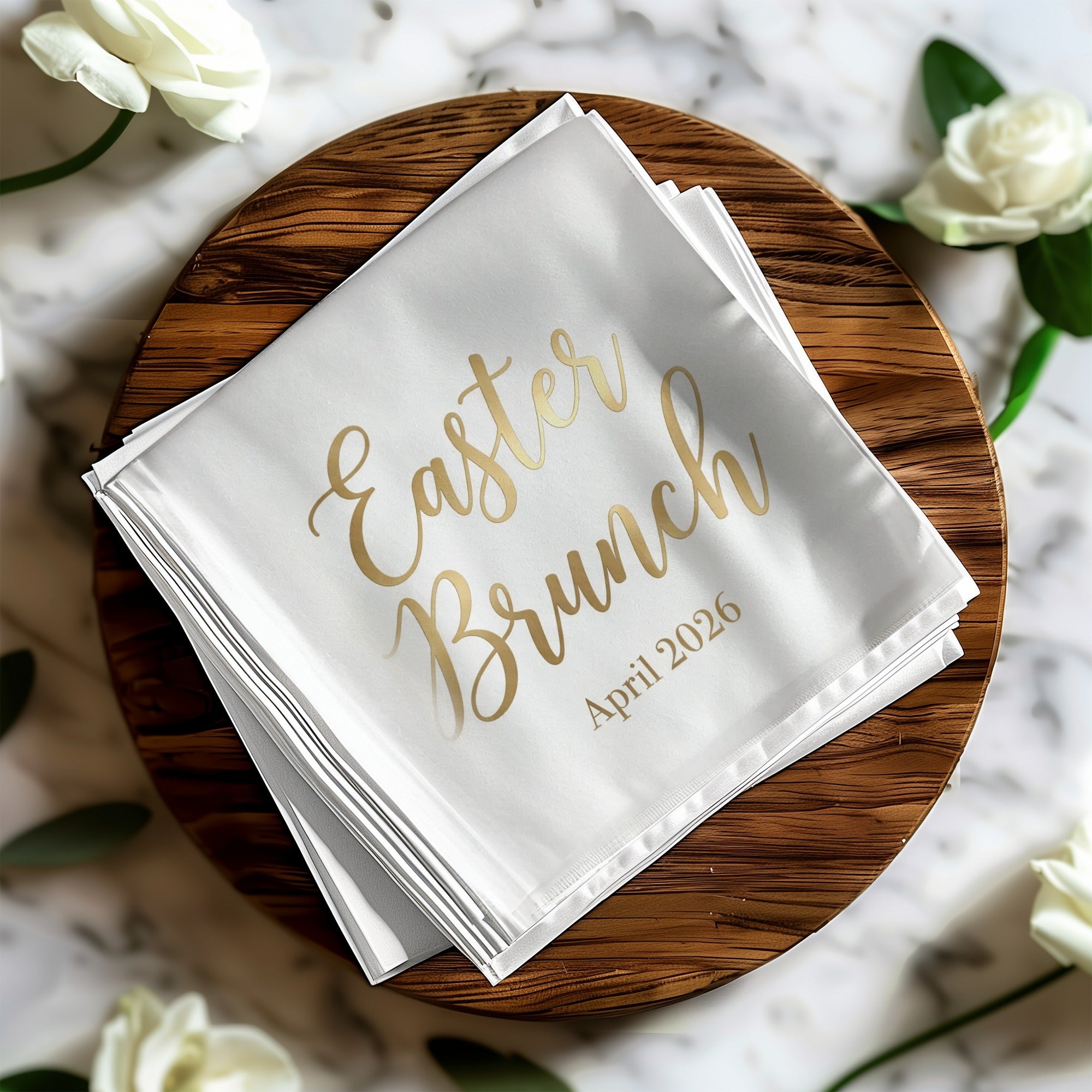 Personalized Easter Beverage Napkins – Easter Brunch