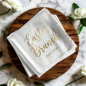 Personalized Easter Beverage Napkins – Easter Brunch