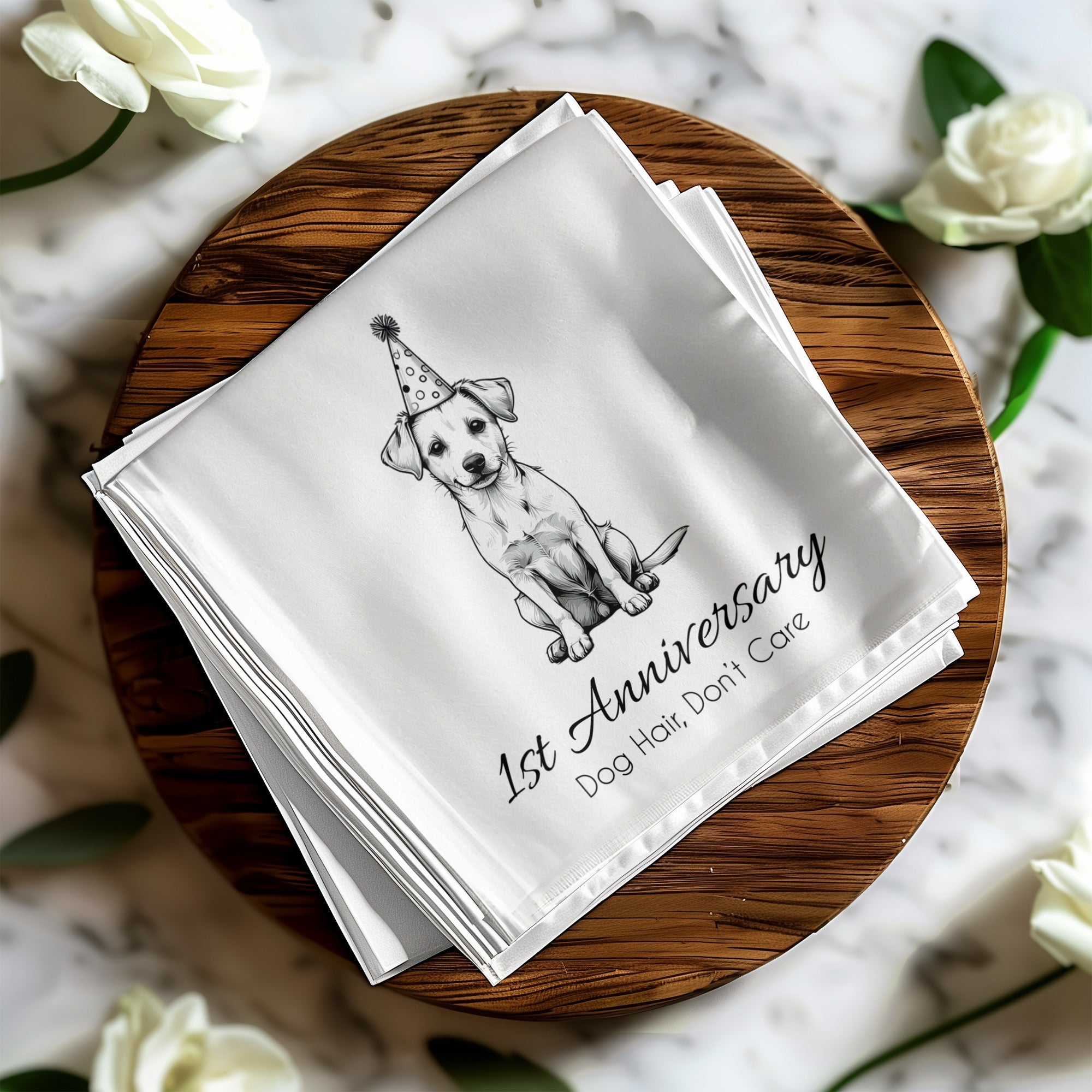 Party Dog Napkin, Cute Puppy Napkin, Dog Lover Gift, Birthday Napkin, Funny Dog Napkin, Animal Napkin, Unique Napkin, Pet Napkin