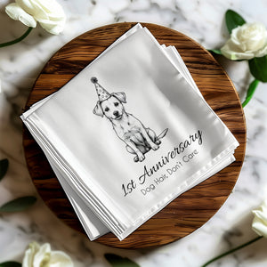 Party Dog Napkin, Cute Puppy Napkin, Dog Lover Gift, Birthday Napkin, Funny Dog Napkin, Animal Napkin, Unique Napkin, Pet Napkin