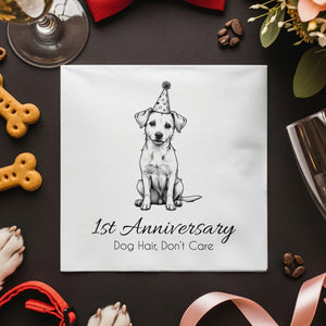 Party Dog Napkin, Cute Puppy Napkin, Dog Lover Gift, Birthday Napkin, Funny Dog Napkin, Animal Napkin, Unique Napkin, Pet Napkin