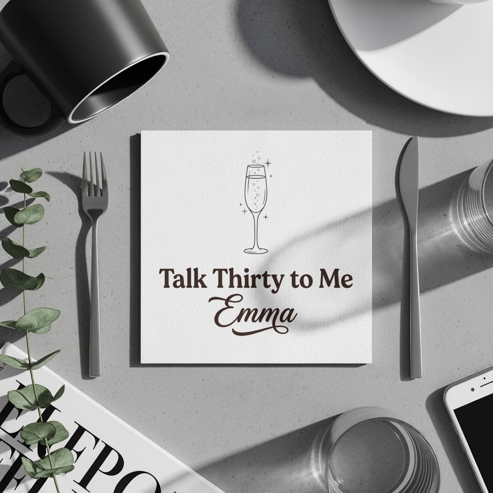 Personalized Birthday Cocktail Napkins