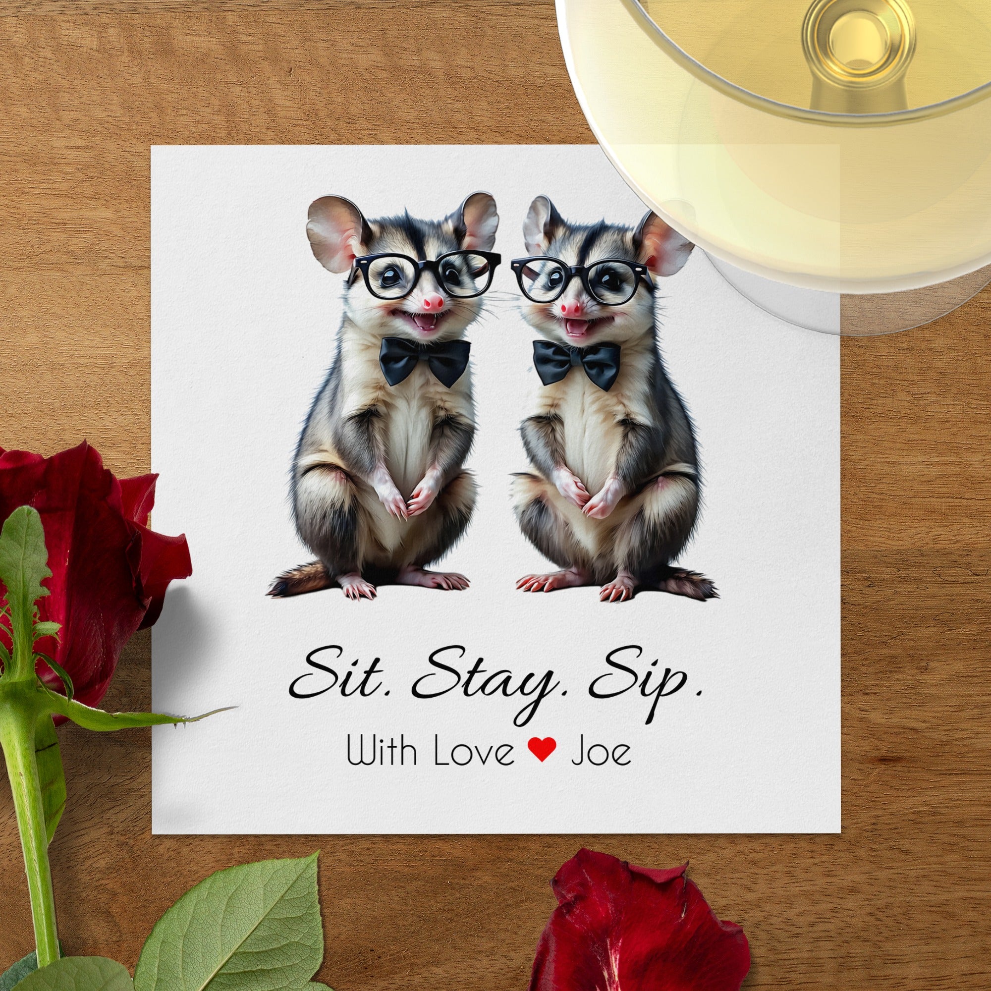 Possum Napkin, Funny Animal Napkin, Cute Possum, Animal Lover Gift, Party Napkin, Quirky Napkin, Table Decor, Birthday Napkin, Home Decor