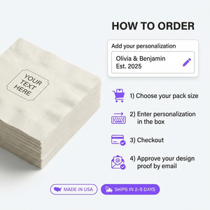 Personalized Memorial Cocktail Napkins – Always Remembered